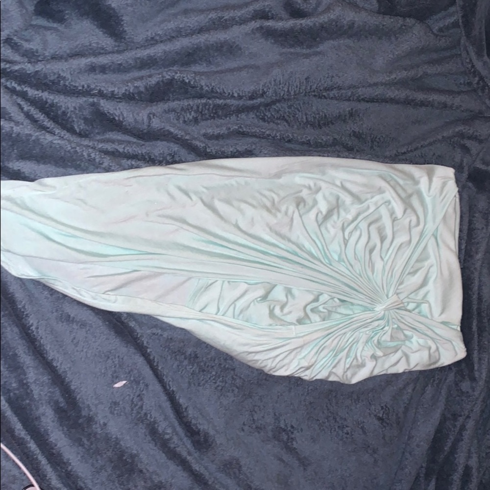 mint asymmetrical skirt